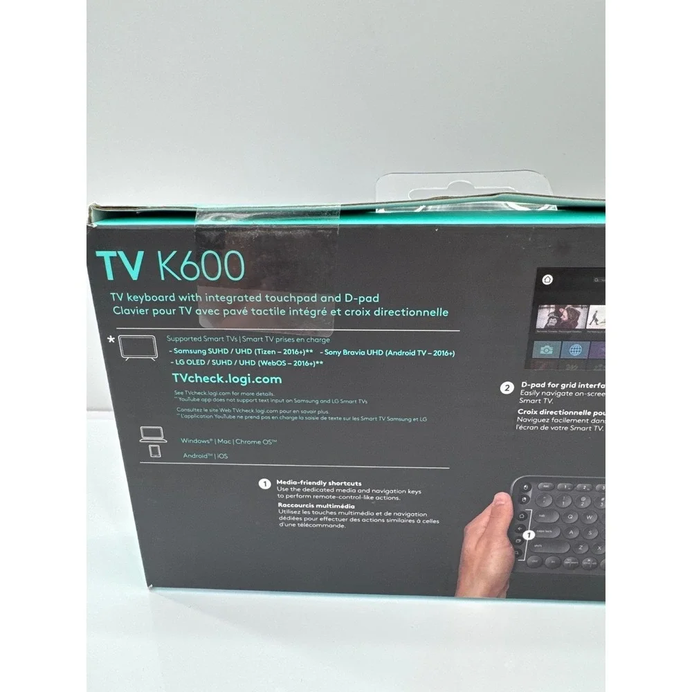 Logitech K600 TV Wireless Keyboard with Touchpad and D-Pad for Smart TV PC  NEW